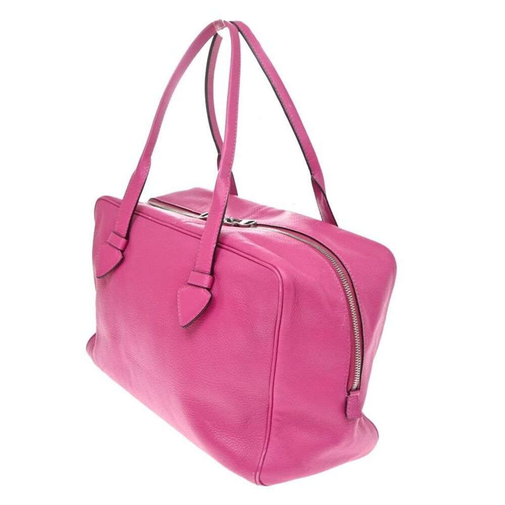 Loewe Heritage Boston Leather Pink Leather Handbag - Picture 3 of 14